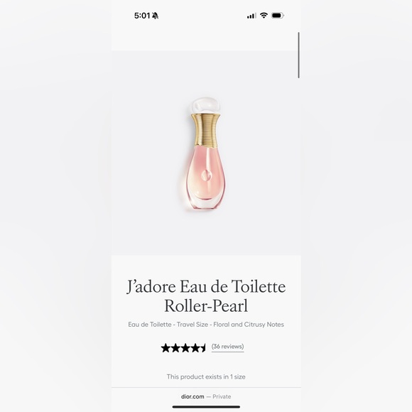 Dior J'adore Eau de Toilette Roller Pearl - 20mL - Perle de Parfum - Picture 4 of 4